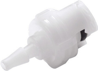 Straight, Quarter Turn - SMC Series Male to Tube Fitment 3,0mm (.118") ID, Acetal White,