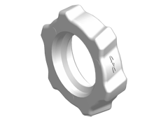 Nut, UNF Female 1/4"-28 to, PA (Polyamide) White, Can be used with FTLLB or FTLB Panel Mounts